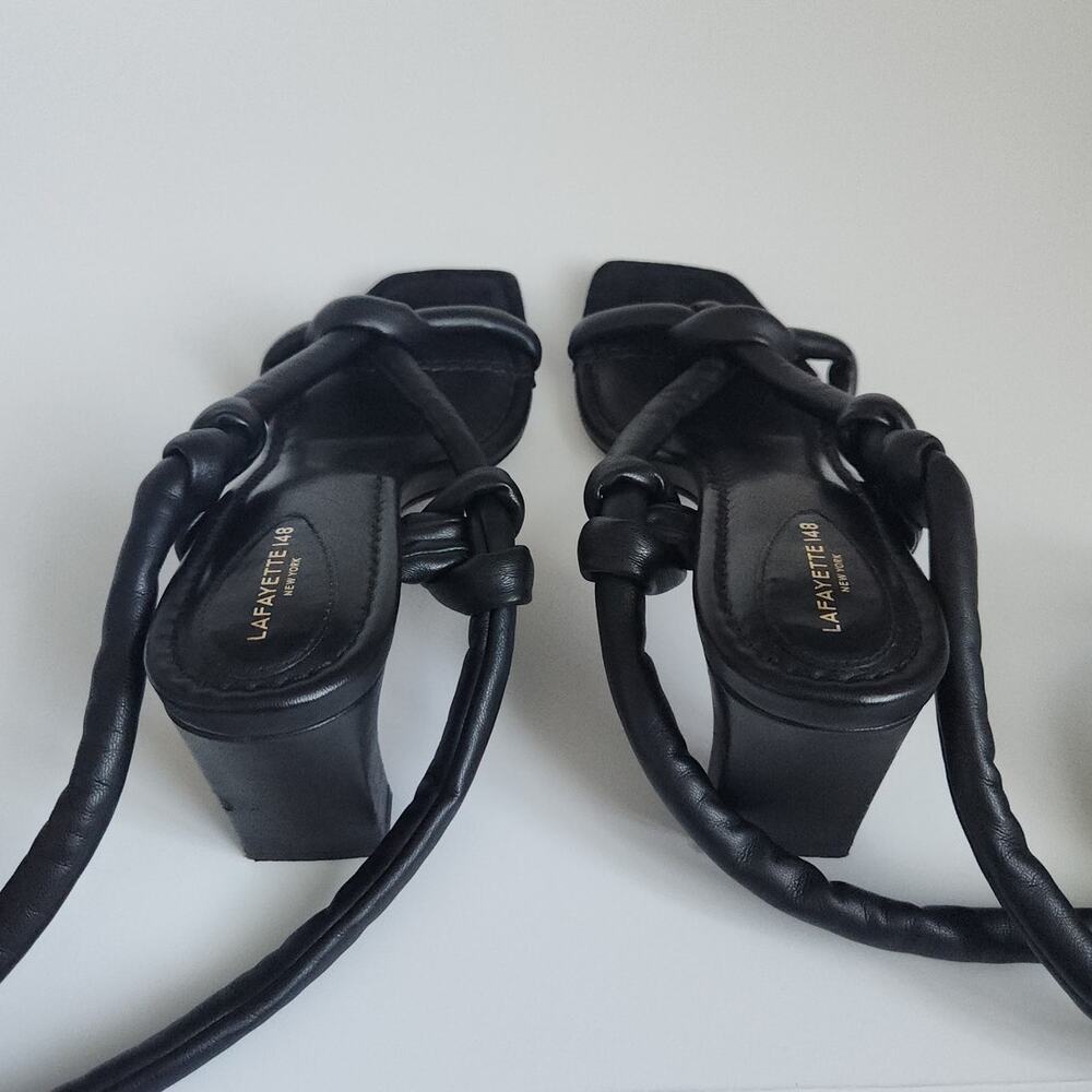 Lafayette 148 New York Delphine Leather Sandals - Picture 5 of 10